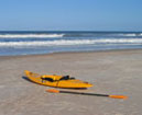 Yellow Kayak on Beach